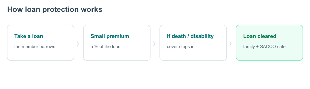 How loan protection works — diagram