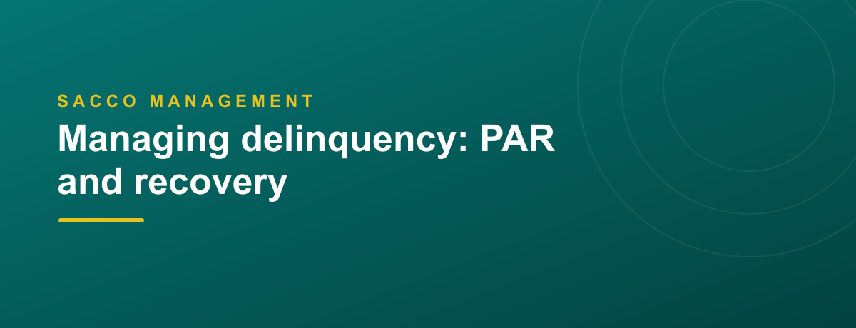 Managing delinquency: PAR and recovery